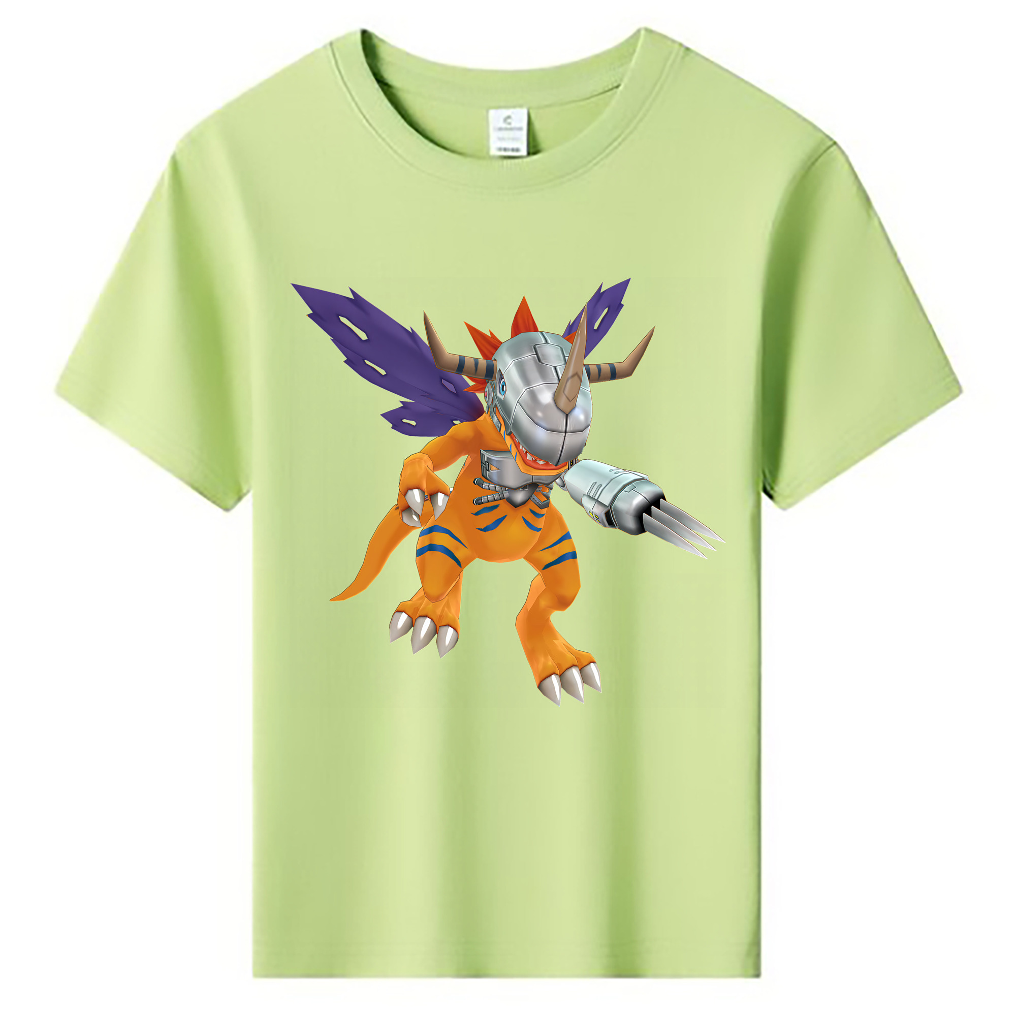 （画像用） Digimon デジタルモンスター/デジモン 綿100％キッズTシャツ（フロントプリント）